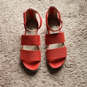 Eileen Fisher Keno Platform Sandals Size 6.5